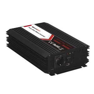 SKANBATT Inverter 12V 1500W Ren Sinus m/kablet fjernkontroll